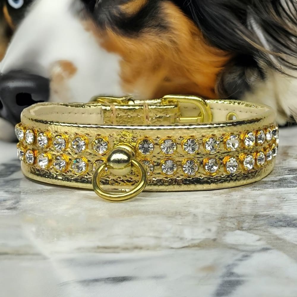 #72 Clear Crystal Jewelry Set Dog Collar - Dog Collars