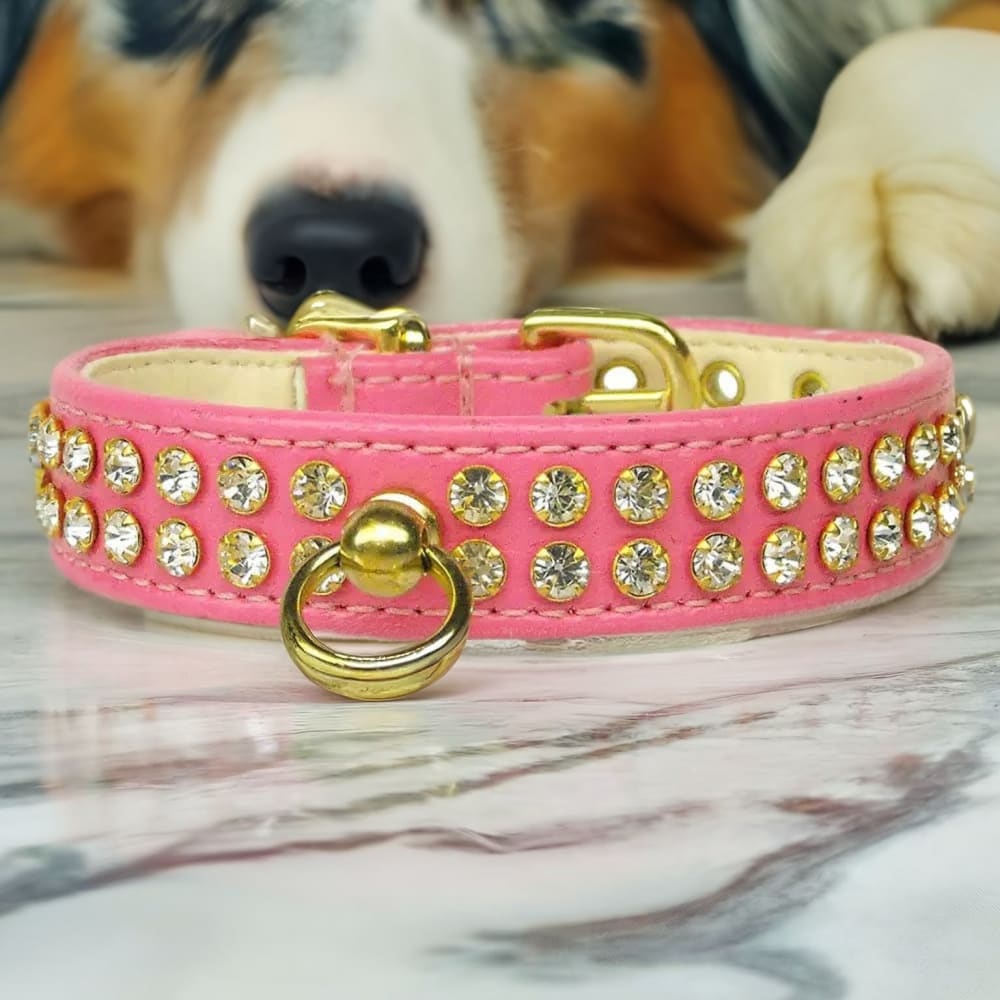 #72 Clear Crystal Jewelry Set Dog Collar - Dog Collars