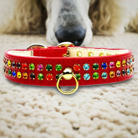 #76 Confetti Crystal Jewelry Set Dog Collar - Dog Collars