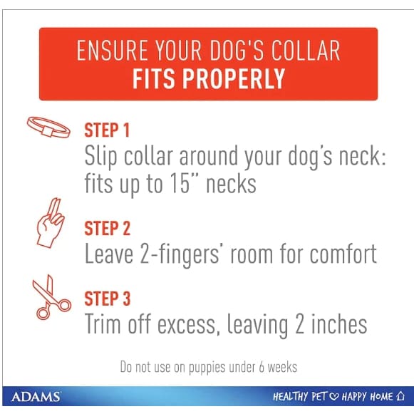 Adams Plus Flea and Tick Collar for Dogs and Puppies Blue