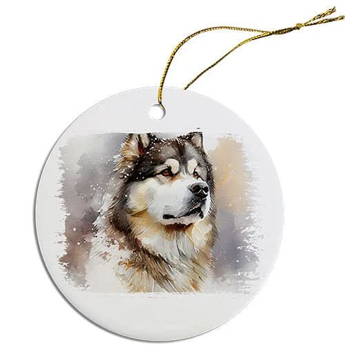 Alaskan Malamute Christmas Ornaments - Ornaments