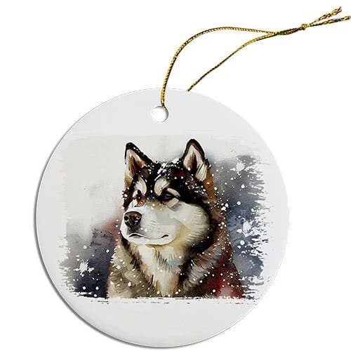 Alaskan Malamute Christmas Ornaments - Ornaments