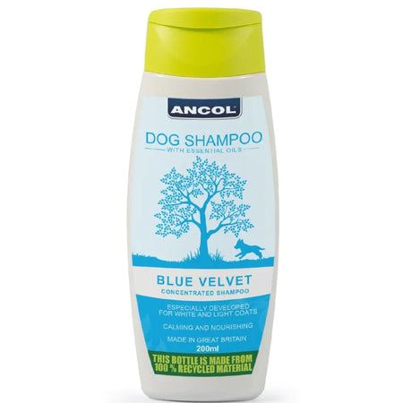 Dog Shampoo for White Coats - Ancol Blue Velvet Puppy