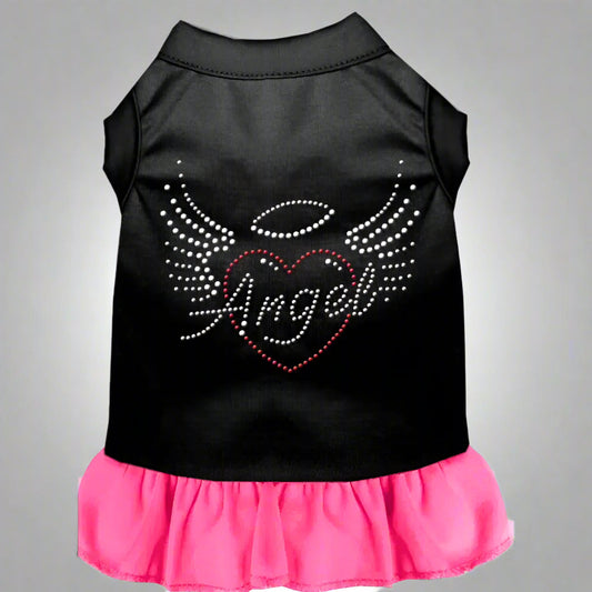 Angel Heart Rhinestone Pet Dress - Pet Dress