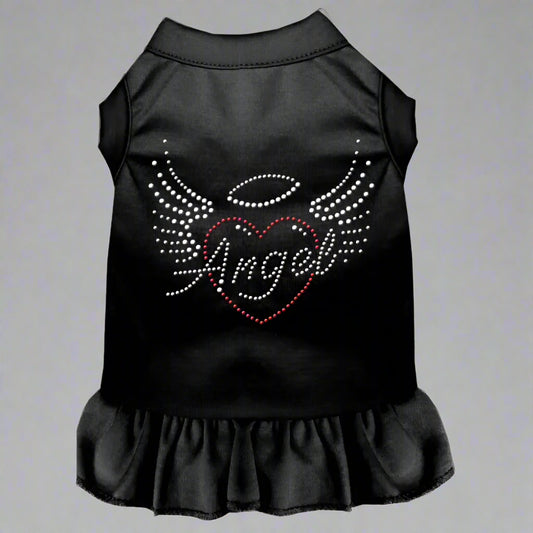 Angel Heart Rhinestone Pet Dress - Pet Dress