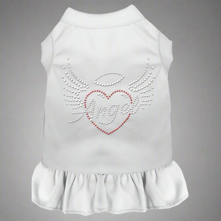 Angel Heart Rhinestone Pet Dress - Pet Dress