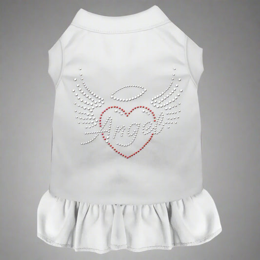 Angel Heart Rhinestone Pet Dress - Pet Dress