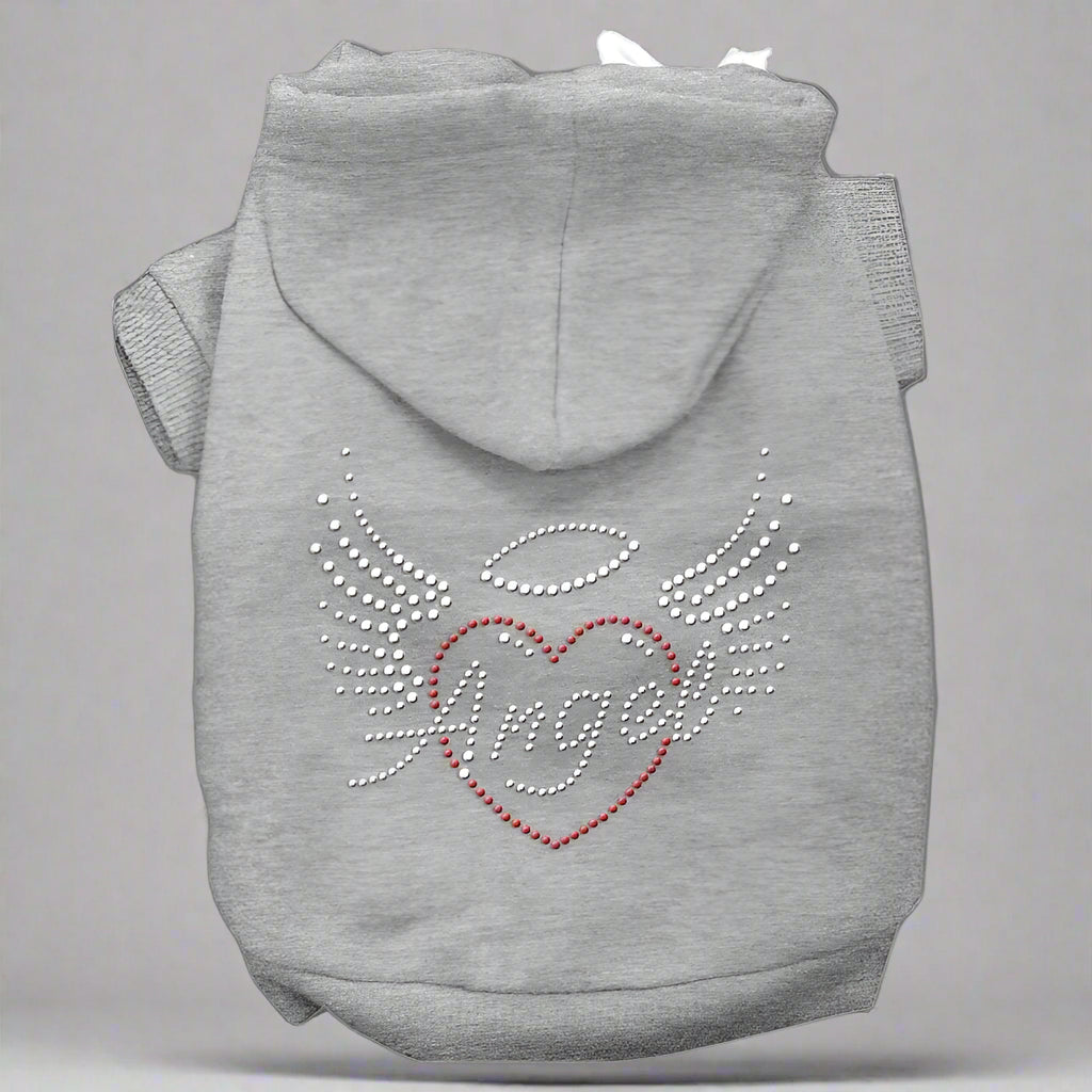 Angel Heart Rhinestone Pet Hoodie - Pet Hoodies
