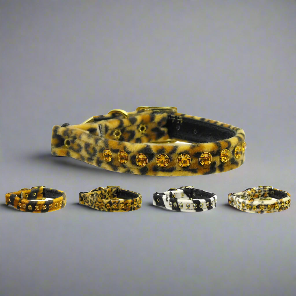 Animal Print Cat Safety Collar - Cat Collars - Premium