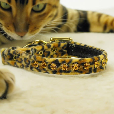 Animal Print Cat Safety Collar - Cat Collars - Premium