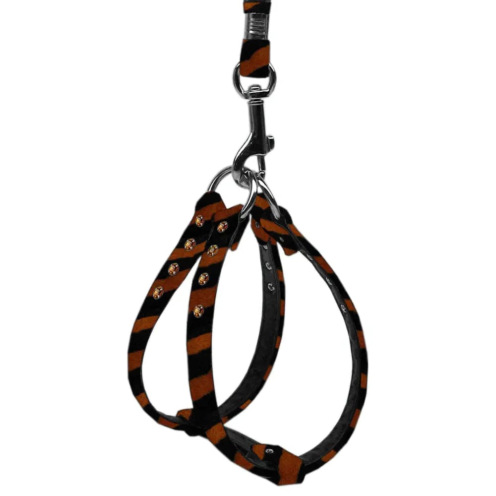 Animal Print Step-in Dog Harnesses & Optional Leashes - Dog