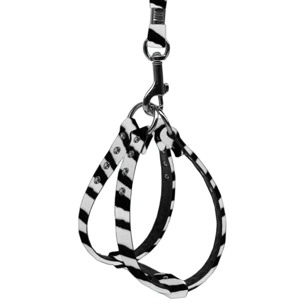 Animal Print Step-in Dog Harnesses & Optional Leashes - Dog