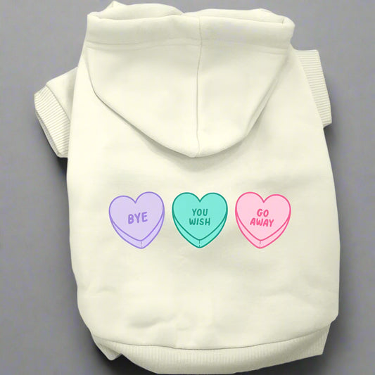 Anti-Valentine Hearts Pet Hoodie - Valentine’s