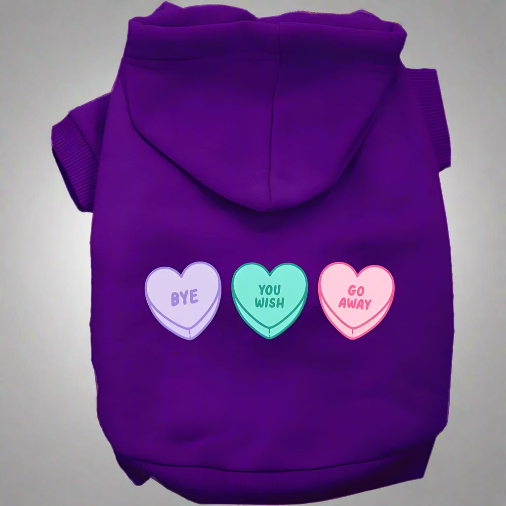 Anti-Valentine Hearts Pet Hoodie - Valentine’s