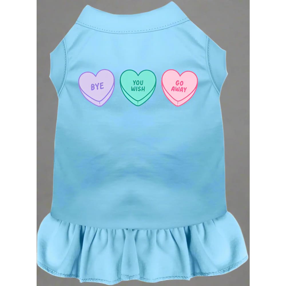 Anti-Valentine’s Hearts Screen Print Pet Dress - Screen