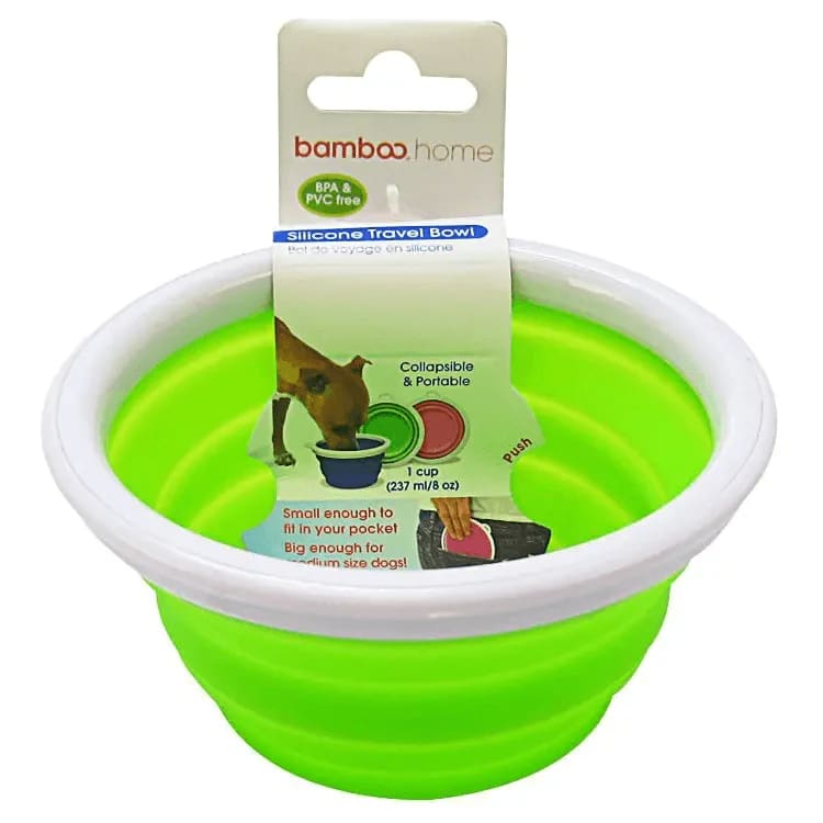 Bamboo Silicone Travel Bowl - Assorted - Travel Bowls