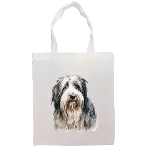 Bearded Collie Canvas Tote Bag - Bearded Collie