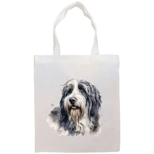 Bearded Collie Canvas Tote Bag - Bearded Collie