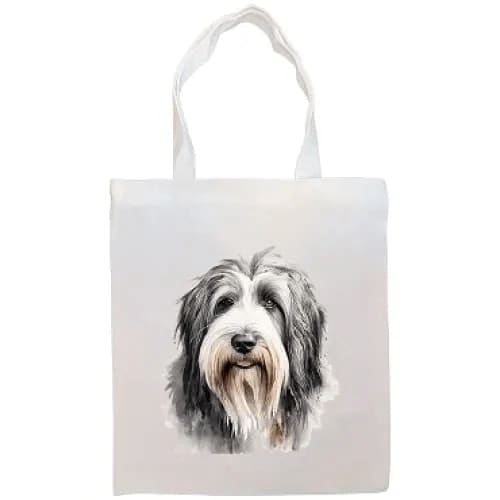 Bearded Collie Canvas Tote Bag - Bearded Collie