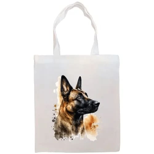 Belgian Sheepdog Canvas Tote Bag - Belgian Sheepdog