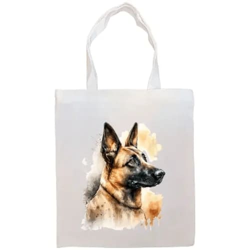 Belgian Sheepdog Canvas Tote Bag - Belgian Sheepdog