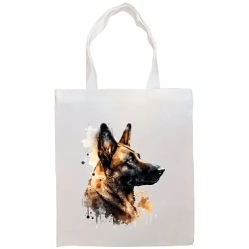 Belgian Sheepdog Canvas Tote Bag - Belgian Sheepdog