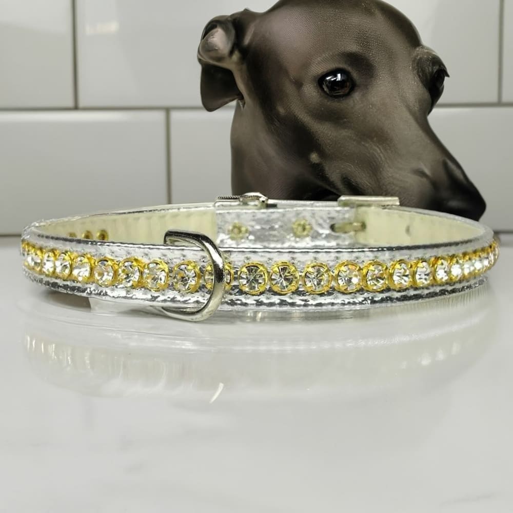 Beverly Clear Crystal Jewelry Set Dog Collar - Dog Collars