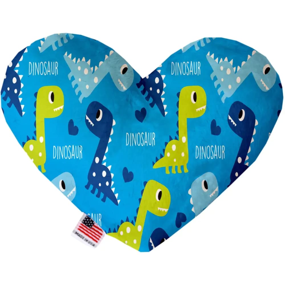 Blue Dinosaurs Heart Dog Toy - Heart Dog Toys