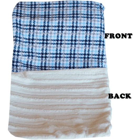 Blue Plaid Pet Blanket