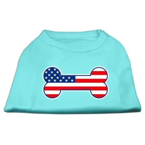 Bone Shaped American Flag Dog Shirt - Pet Shirt