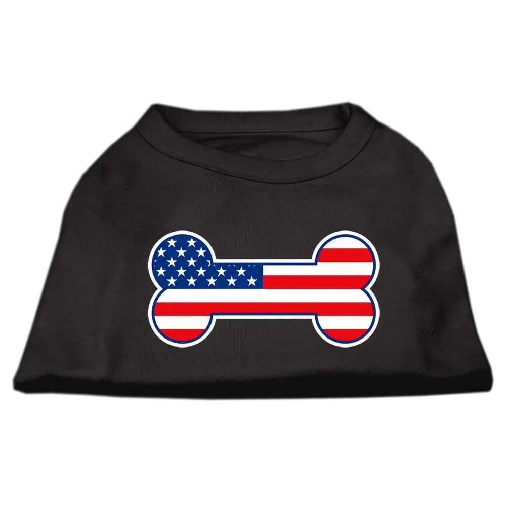 Bone Shaped American Flag Dog Shirt - Pet Shirt