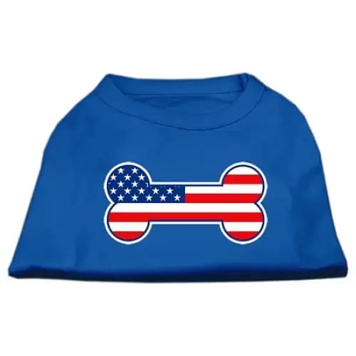 Bone Shaped American Flag Dog Shirt - Pet Shirt