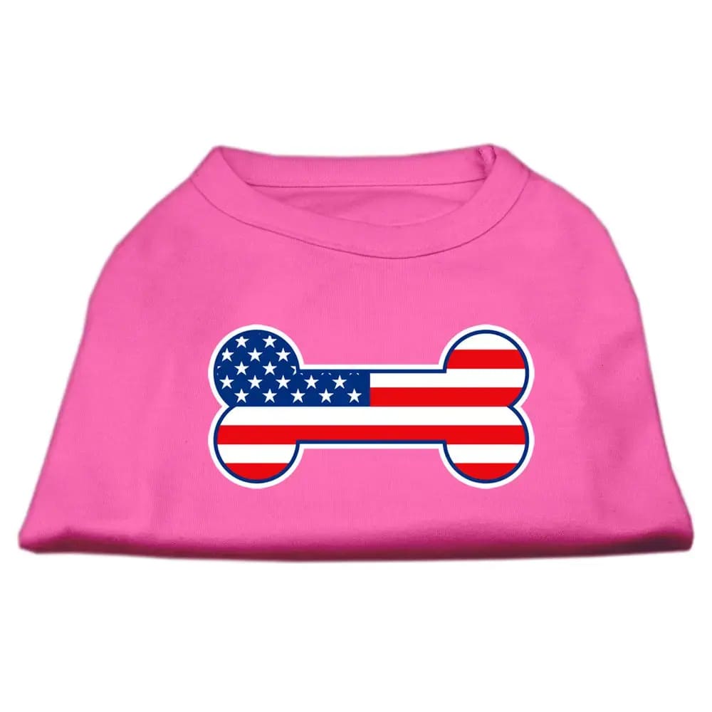 Bone Shaped American Flag Dog Shirt - Pet Shirt
