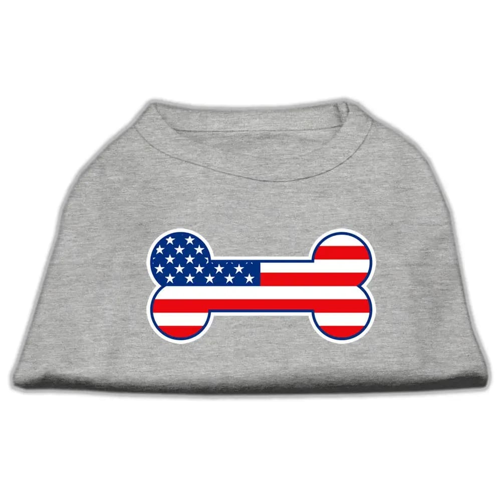 Bone Shaped American Flag Dog Shirt - Pet Shirt