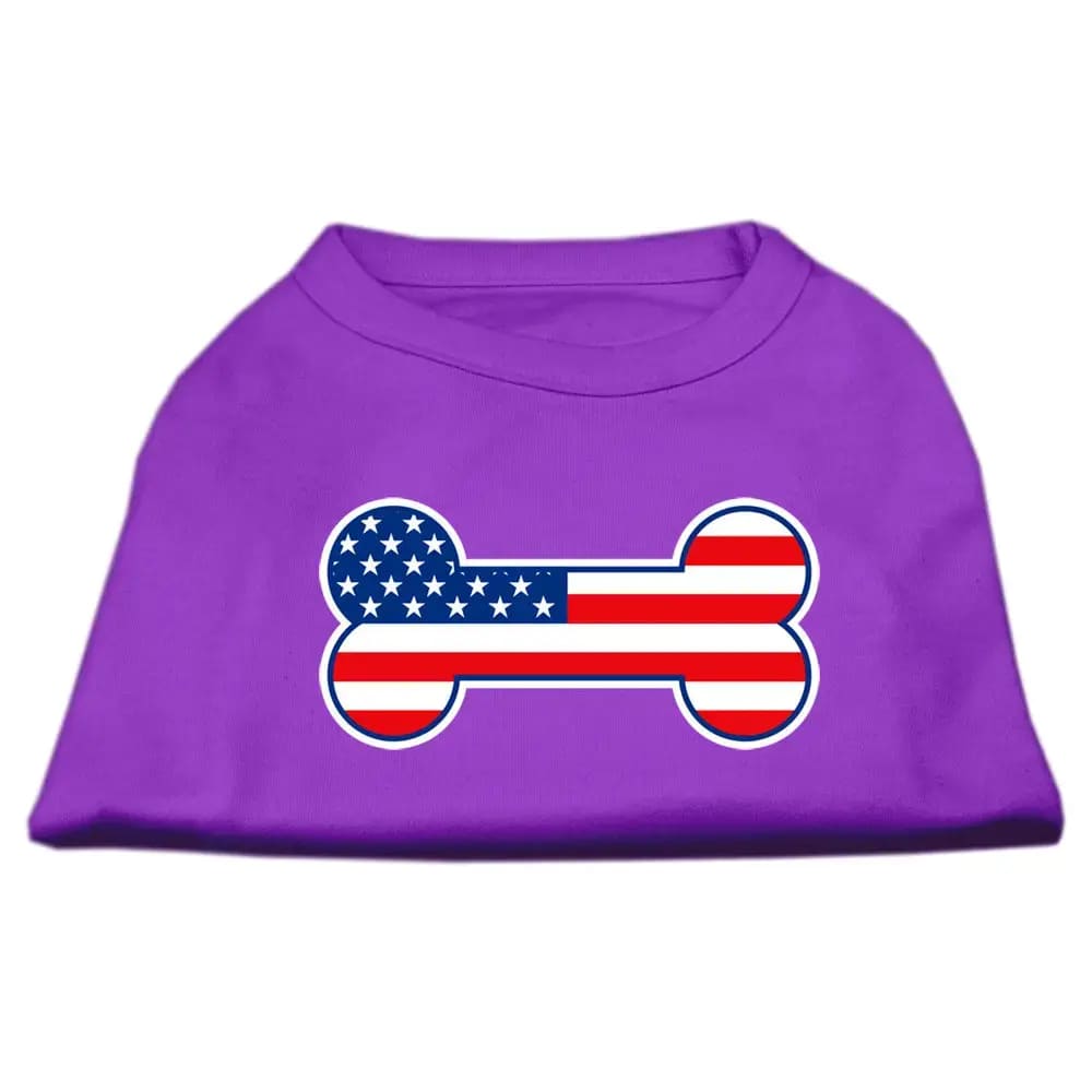 Bone Shaped American Flag Dog Shirt - Pet Shirt