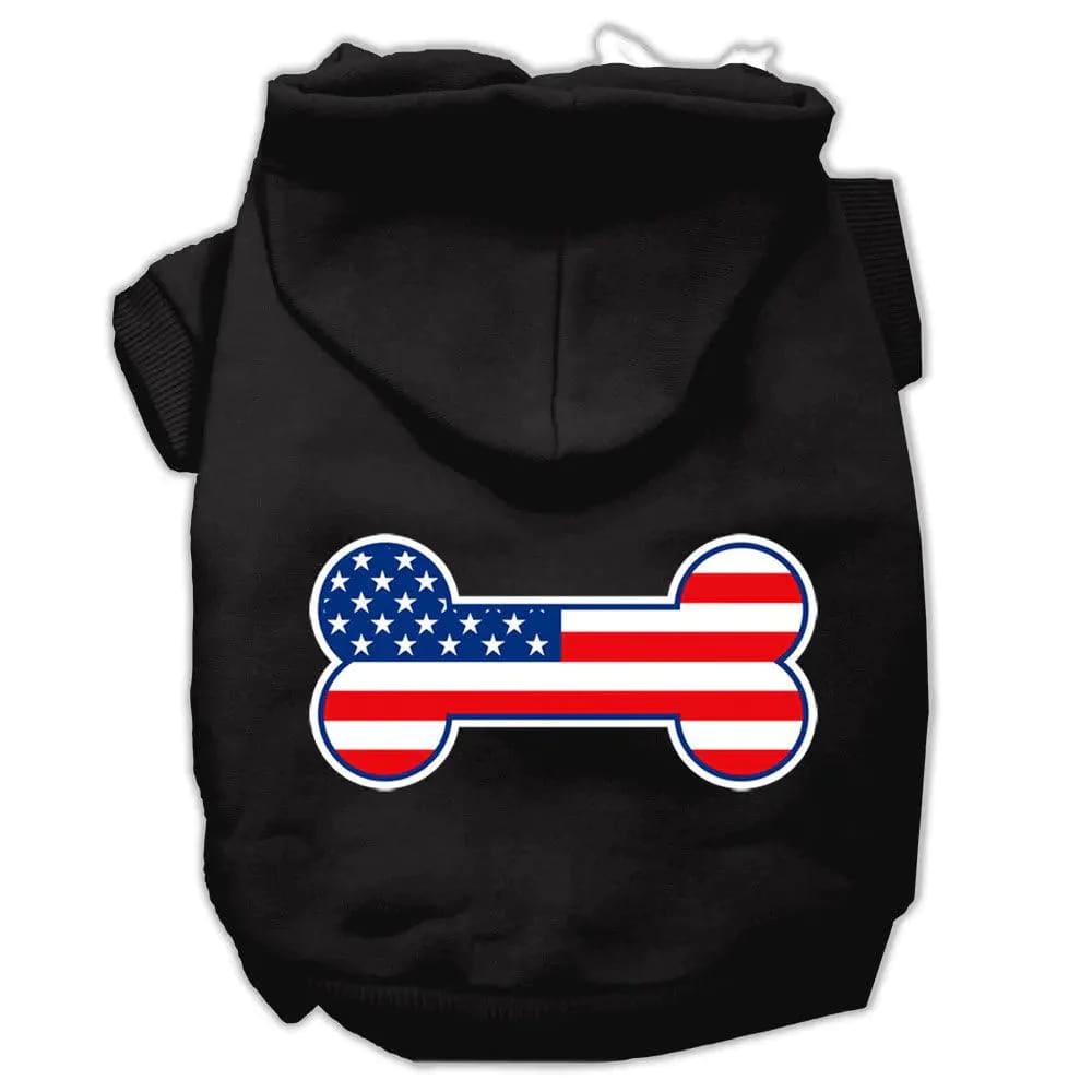 Bone Shaped American Flag Pet Hoodies - Pet Hoodies