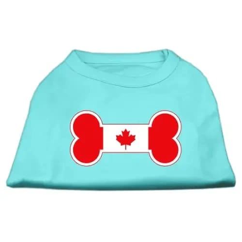 Bone Shaped Canadian Flag Dog Shirts - Pet Shirt