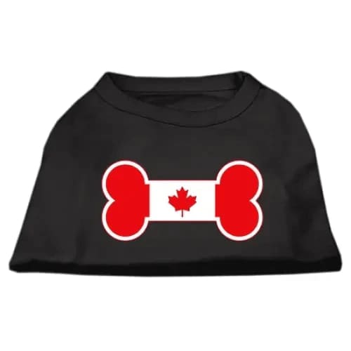 Bone Shaped Canadian Flag Dog Shirts - Pet Shirt