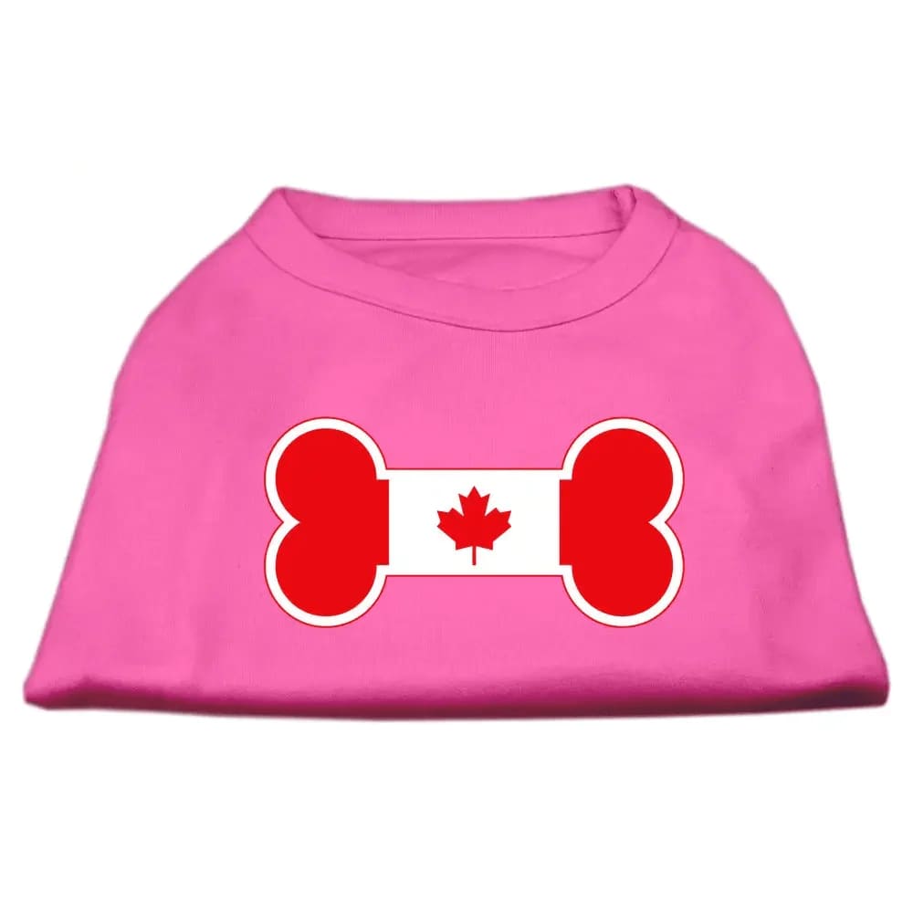 Bone Shaped Canadian Flag Dog Shirts - Pet Shirt