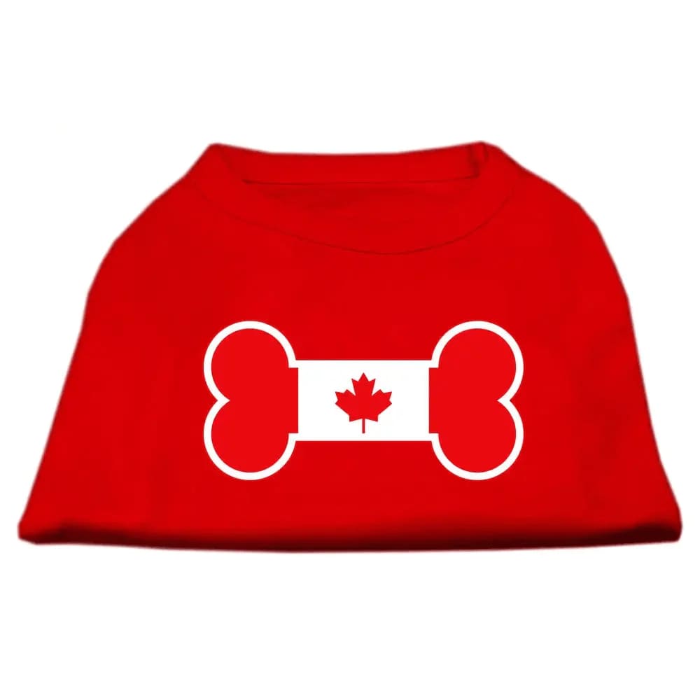 Bone Shaped Canadian Flag Dog Shirts - Pet Shirt