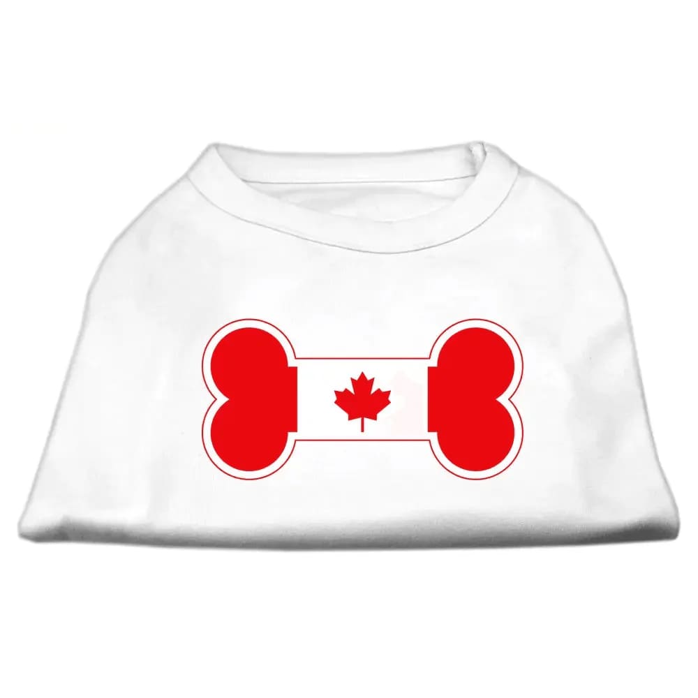 Bone Shaped Canadian Flag Dog Shirts - Pet Shirt