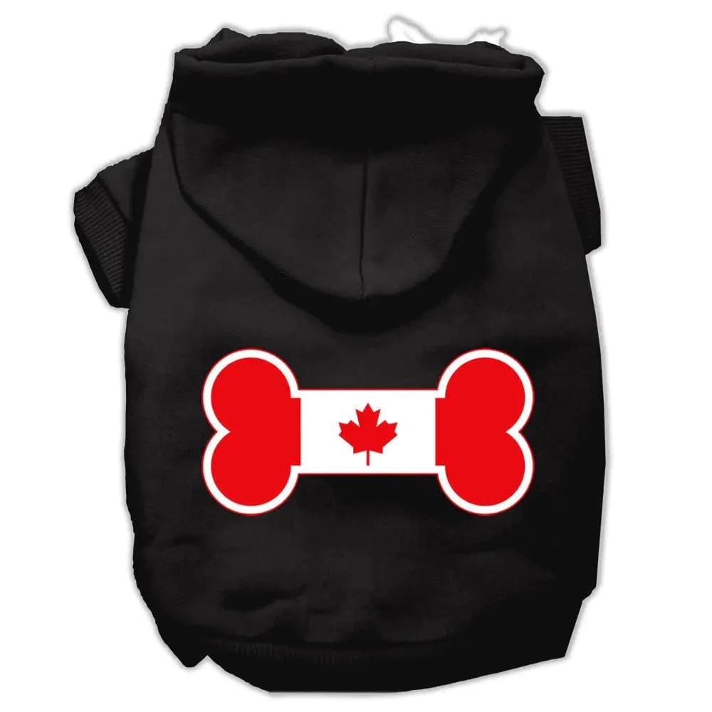 Bone Shaped Canadian Flag Pet Hoodies - Pet Hoodies