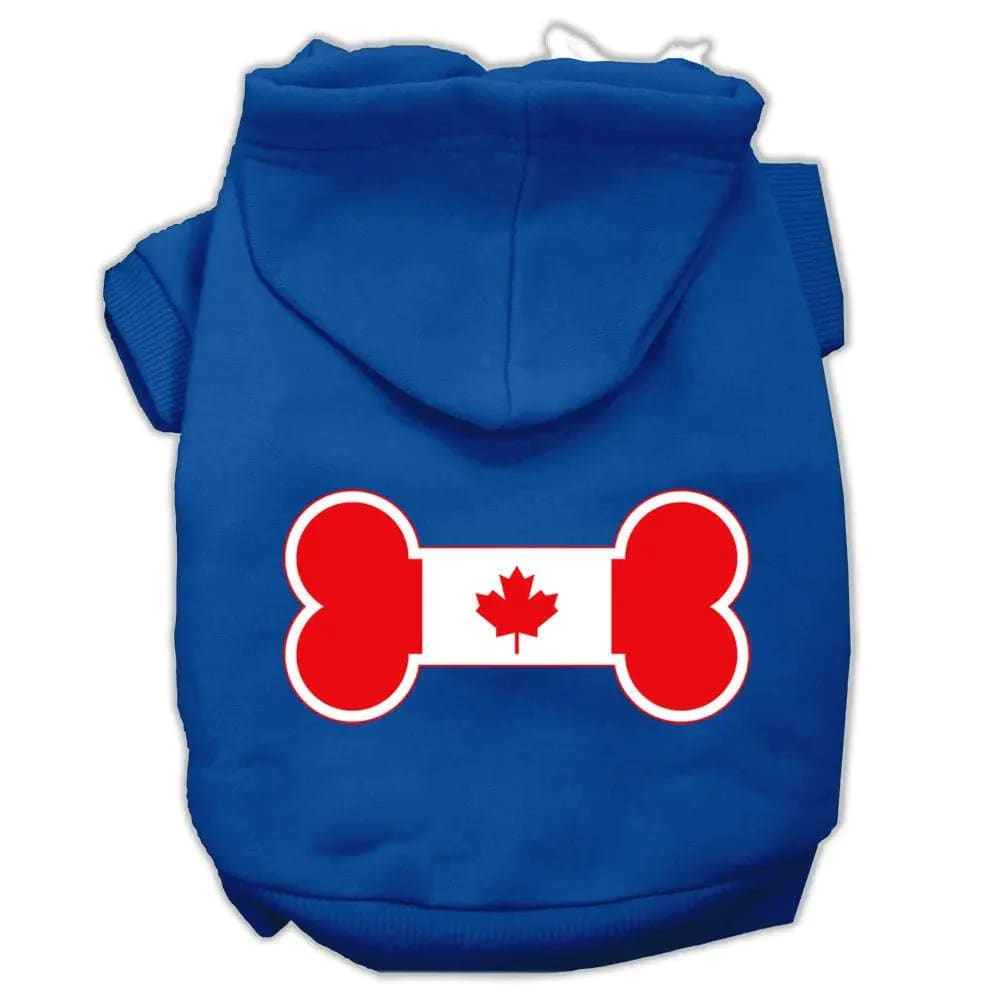 Bone Shaped Canadian Flag Pet Hoodies - Pet Hoodies