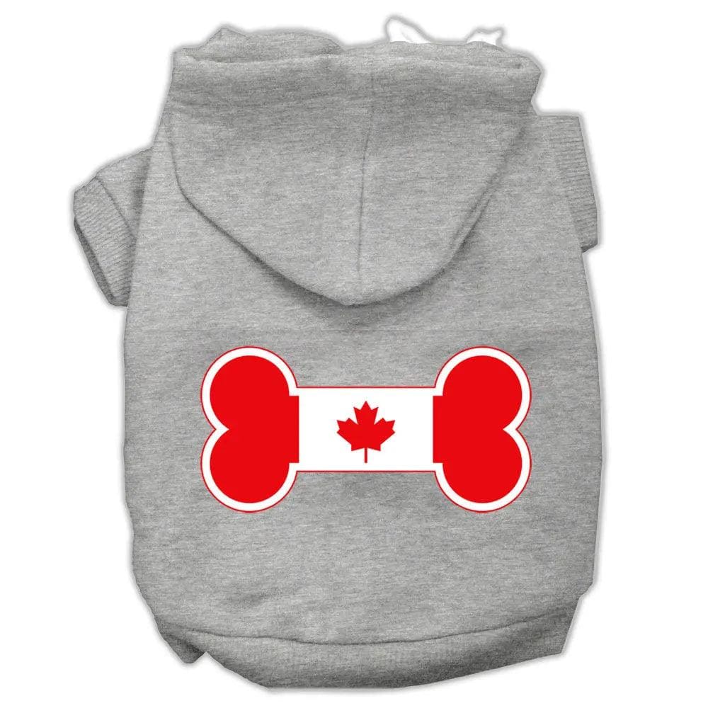 Bone Shaped Canadian Flag Pet Hoodies - Pet Hoodies