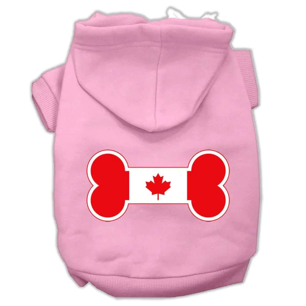 Bone Shaped Canadian Flag Pet Hoodies - Pet Hoodies