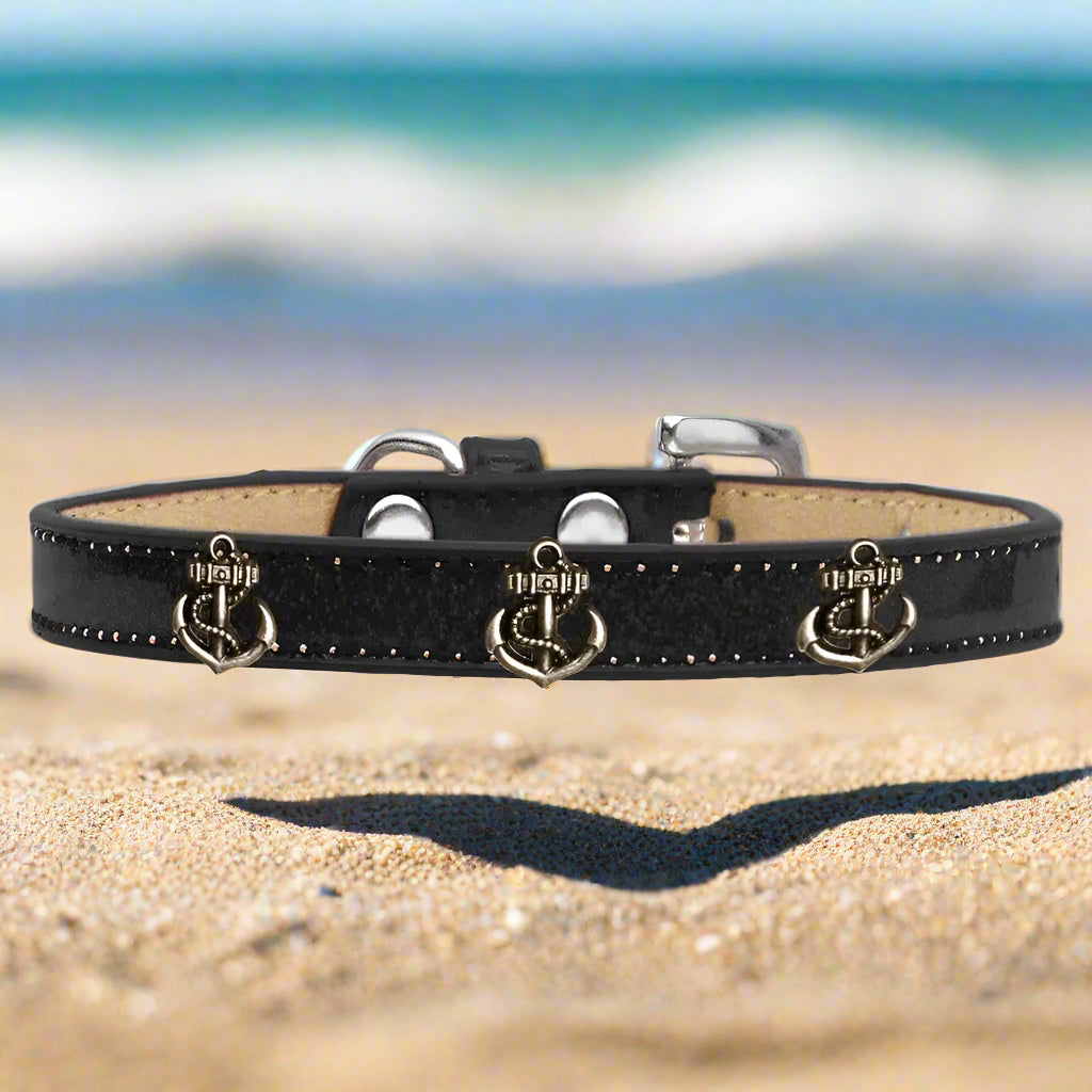 Bronze Anchor Widget Dog Collar Ice Cream - Dog Collars