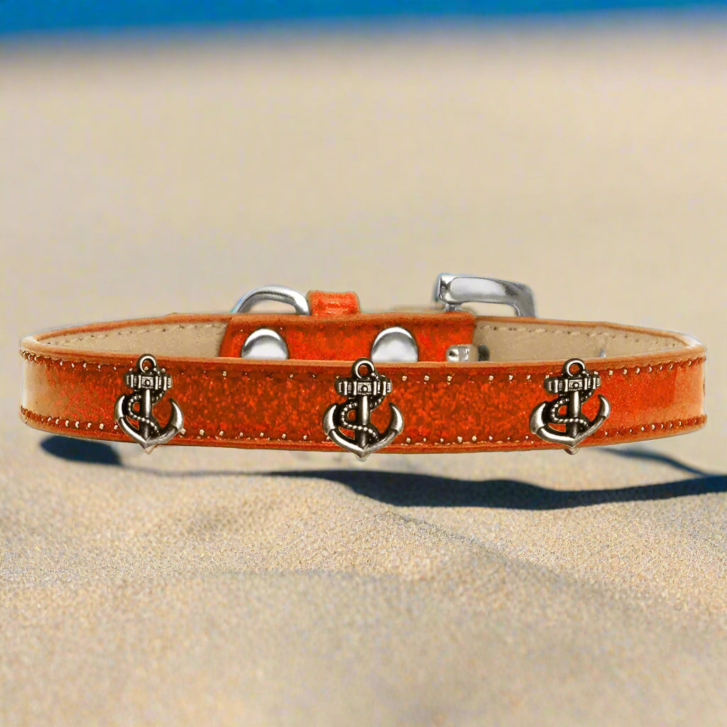 Bronze Anchor Widget Dog Collar Ice Cream - Dog Collars
