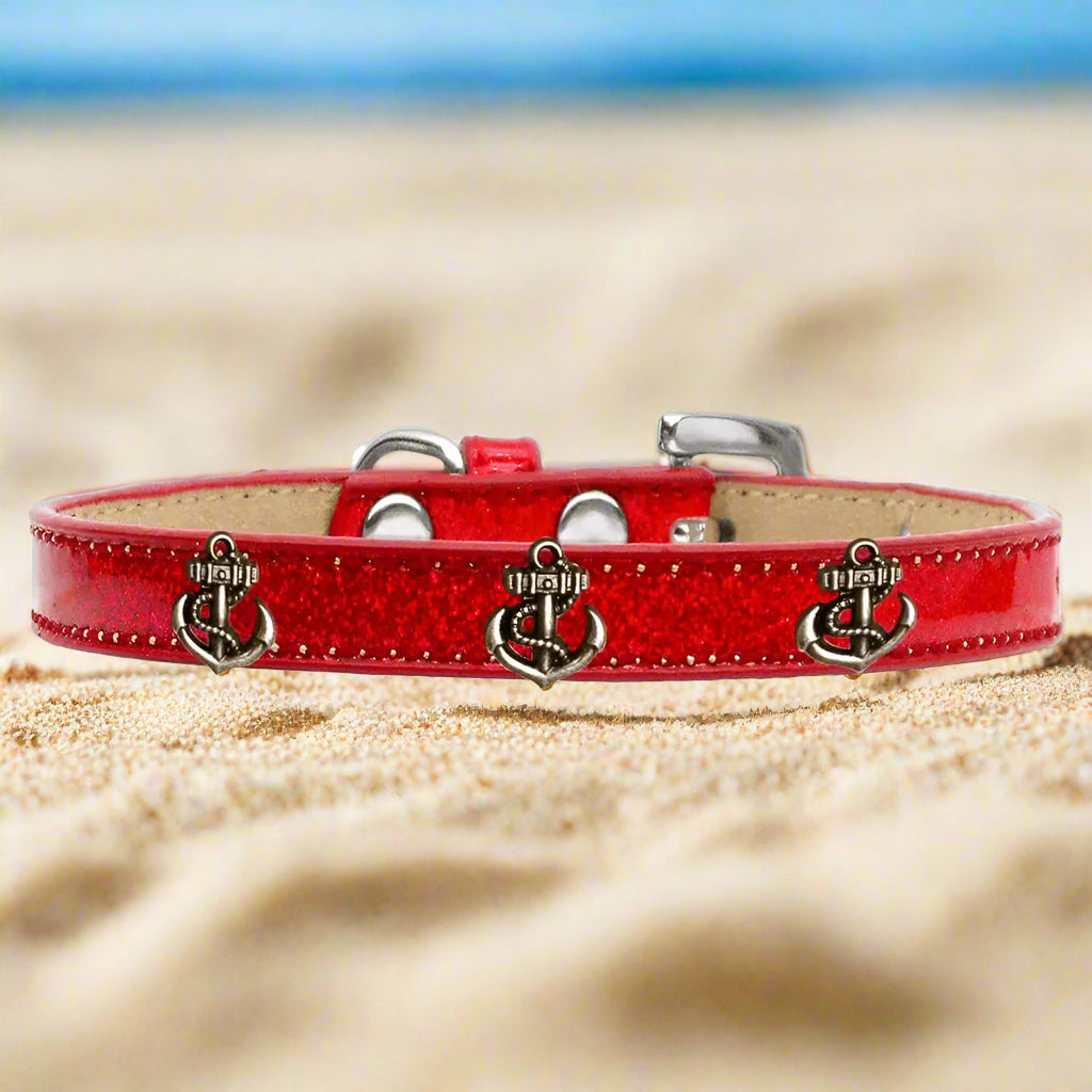 Bronze Anchor Widget Dog Collar Ice Cream - Dog Collars