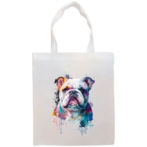 Bulldog Canvas Tote Bag - Tote Bag
