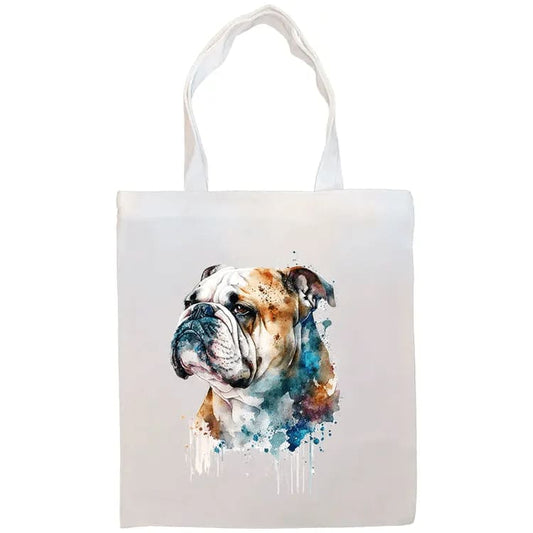 Bulldog Canvas Tote Bag - Tote Bag